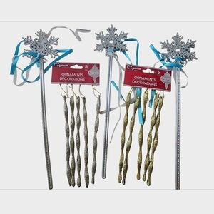 Silver and Gold Snowflake Ornaments Christmas Tree Decoration